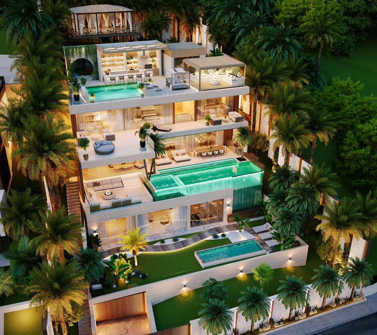 Gated hillside estate architecture above Marbella — La Zagaleta, Sierra Blanca and Sotogrande