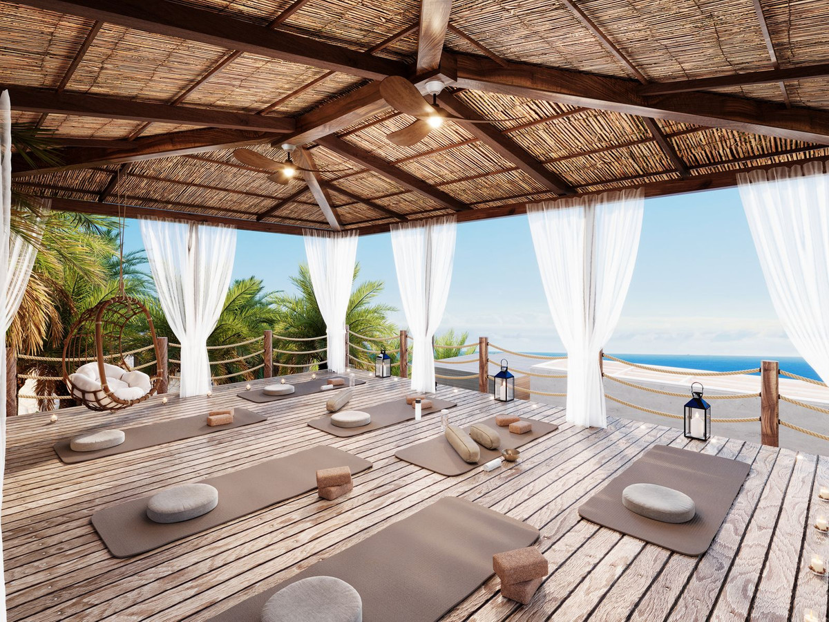 Beachside wellness and yoga space — luxury villa Costa del Sol